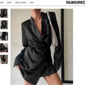 Rumored Satin Blazer Dress - Brand New